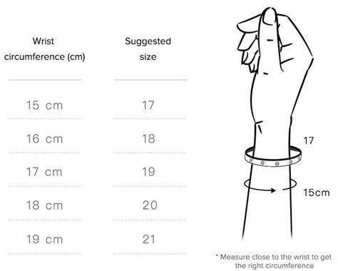 cartier bracelet size chart|printable bracelet size chart.